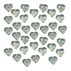 Corazones De Vidrio Traslucidos 25 Mm X 500gs - Gemas -