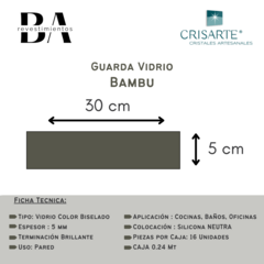 Ceramica de Vidrio Crisarte Guarda 5 x 30 cm - X caja 0.24 mts2 - Buenos Aires Mosaicos