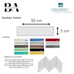 Ceramica de Vidrio Crisarte Guarda 5 x 30 cm - X caja 0.24 mts2 - tienda online