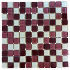 Venecitas Crystal Mix Marron Vidrio 2,5 x 2,5 cm. Planchas de 30 x 30 cm. CM545