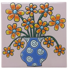 Azulejos Cuerda Seca 15 x 15 cm. Artesanales