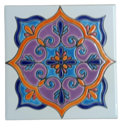 Azulejos Cuerda Seca 15 x 15 cm. Artesanales - Buenos Aires Mosaicos