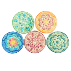 Pieza Ceramica Medallon 10 cm. Artesanal - comprar online