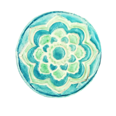 Pieza Ceramica Medallon 10 cm. Artesanal - Buenos Aires Mosaicos