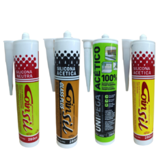 Silicona Acetica (comun) Transparente x Tubo 280 ml. - comprar online