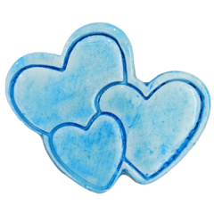 Pieza Ceramica Trio Corazones 6 x 5 cm. en internet