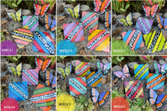 Kit Mariposas x 3u. Incluye Patrón + Azulejos + Chapa + Silicona