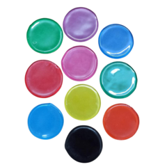 Vitro color Circulos 4 cm x 10 unidades.