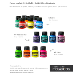 Pintura para Tela Oh My Chalk! Kit ABC 8 potes x 40 cc.