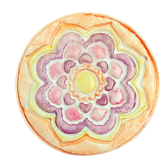 Pieza Ceramica Medallon 10 cm. Artesanal