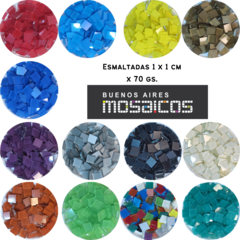 Teselas Esmaltadas 1 x 1 Bolsita x 70 gs