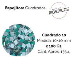 Espejitos Cuadrado 1 x 1 cm x 100 gs-