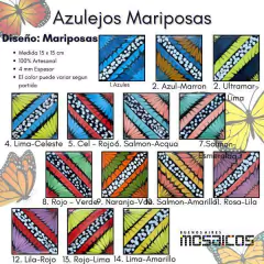 Azulejos 15x15 Fantasia: Mariposas - comprar online
