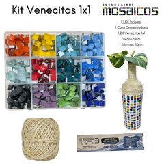 Kit Botella: Mini Venecitas + Silicona + Hilo Sisal