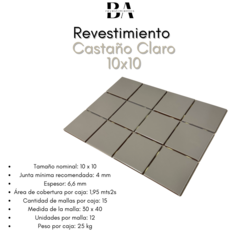 Azulejo 10x10 Malla Castaño Claro - Revestimiento -