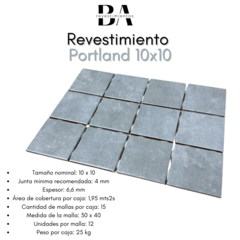 Azulejo 10x10 Malla Portland - Revestimiento -