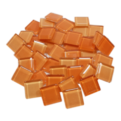 Venecitas Vidrio 1,6 x 1,6 cm x 100 gs- Frappe Naranja - 3 mm de Espesor en internet