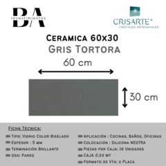 Ceramica de Vidrio Crisarte 60 x 30 cm - - comprar online