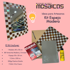 Ideas Artesanos: Kit Espejo Madera y Tornasol - comprar online