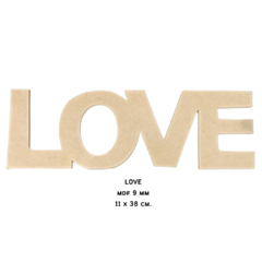Palabra LOVE / HOME MDF Madera. Para interior. Espesor 9 mm. - Buenos Aires Mosaicos
