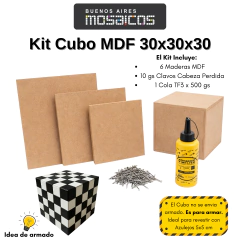 Kit Cubo MDF 30x30x30