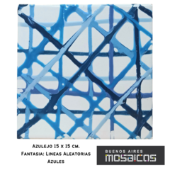 Azulejos 15 X 15 Fantasía: LINEAS ALEATORIAS - Buenos Aires Mosaicos