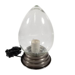 Luminarias Tipo Gota Globo + Base Velador Plata