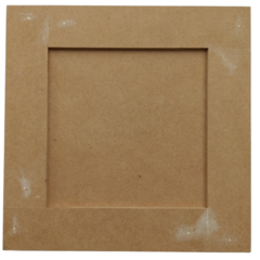 Soporte MDF - Marco Calado Portaretrato 23x23 cm. para Cuerda Seca