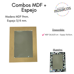 Combo MDF + Espejo - Cuadrado / Rectangulos - Buenos Aires Mosaicos