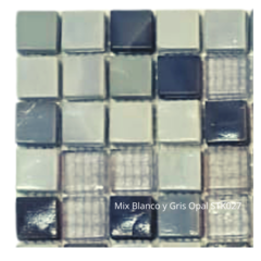 Venecitas Especiales 1,5 x 1,5 cm. Mix Blanco y Gris Opal STK027 - comprar online