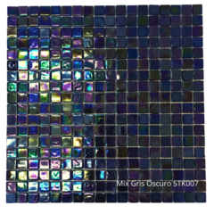 Venecitas Especiales 1,5 x 1,5 cm. Gris Oscuro Tornasol STK007 en internet