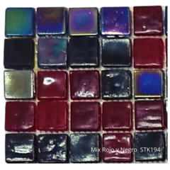 Venecitas Especiales 1,5 x 1,5 cm. Mix Rojo, violeta y Negro STK194 - comprar online