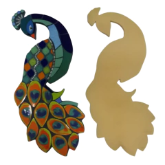 Figuras Pavo Real MDF Madera. Para interior. Espesor 9 mm. - comprar online