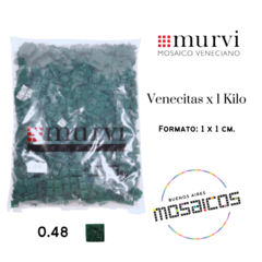 Venecitas x Kilo Verde Mar 3 O.48 1 x 1 cm. Murvi - A Granel -