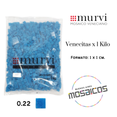 Venecitas x Kilo Celeste O.22 1 x 1 cm. Murvi - A Granel -