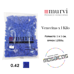 Venecitas x Kilo Azul Cobalto O.42 1 x 1 cm. Murvi - A Granel -