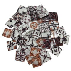 Venecitas Vidrio 1,6 x 1,6 cm x 100 gs- Portugal Morada - 3 mm de Espesor