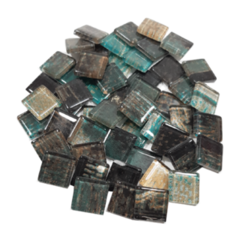 Venecitas Vidrio 1,6 x 1,6 cm x 100 gs- Prana Turquesa - 3 mm de Espesor - comprar online
