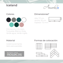 Revestimiento Iceland Perla Brillante x Caja 1,17 mts2 - Calidad 2da Comercial - en internet