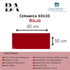 Ceramica de Vidrio Crisarte 60 x 30 cm - - Buenos Aires Mosaicos