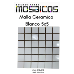 Malla Ceramica Blanca 5x5. OFERTA SALDO!!!