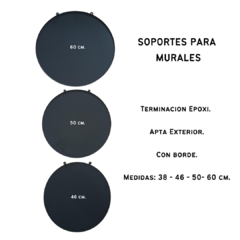 SOPORTE CIRCULAR CON BORDE PARA MURAL. EPOXI