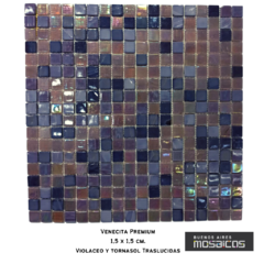 Venecitas Especiales 1,5 x 1,5 cm. Violaceos y Tornasol Traslucidos - comprar online