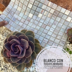 Venecitas Especiales: Blanco c/ Toque Morado H. cobre
