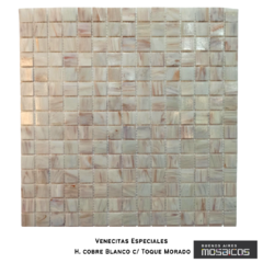 Venecitas Especiales: Blanco c/ Toque Morado H. cobre en internet