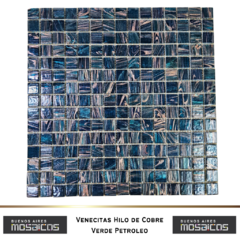 Venecitas Edic. Limitada Verde Petroleo H. de Cobre 2 x 2 cm -