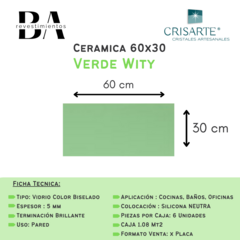 Ceramica de Vidrio Crisarte 60 x 30 cm - en internet