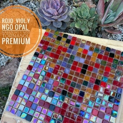 Venecitas Especiales 1,5 x 1,5 cm. Mix Rojo, violeta y Negro STK194