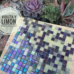 Venecitas Especiales 1,5 x 1,5 cm. Mix Violeta y Lima