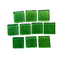 Vitro Color Con Glitter - Cuadrado 2.8 x 2.8 cm x 10 unidades - Vidrio en internet